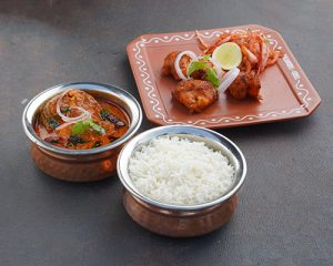 Mini Fish Curry + Mini Rice + Mini Fish Kebab