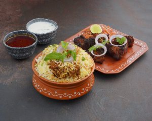Mutton Chops Kebab + Mutton Biryani