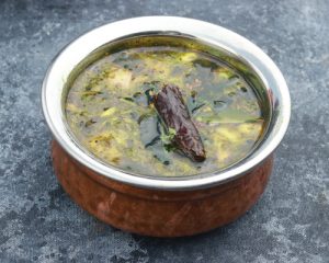 Orugallu Pachi Pulusu ( Tamarind Rasam )