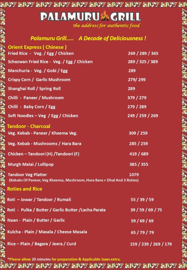 Palamuru grill near me sales